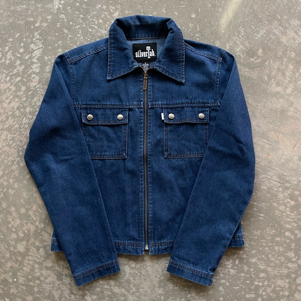 Vintage Levi’s Silvertab Denim Jacket Full Zip Women’s Size Medium WPL 423